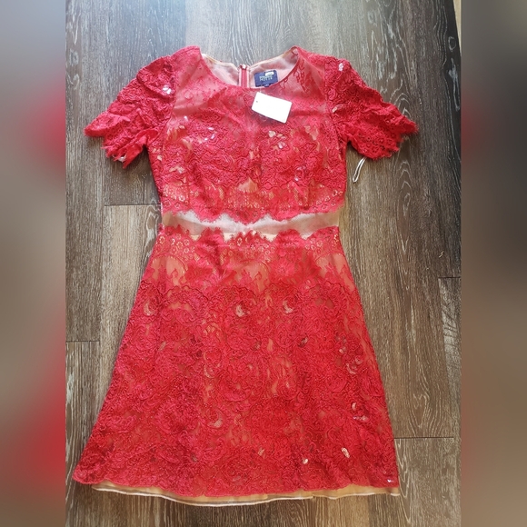 Marchesa Notte Red Diane Dress size 8 - Picture 8 of 12